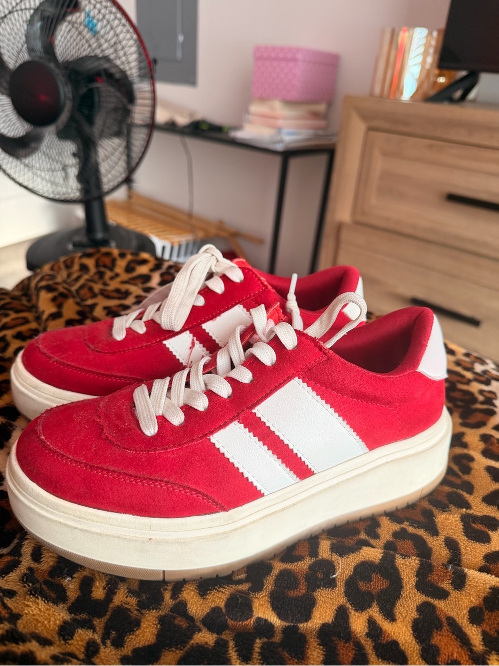 Red Platform Madden Girl Sneakers Size 7